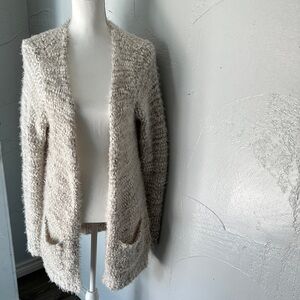 Woven Heart Beige Cozy Knit Cardigan